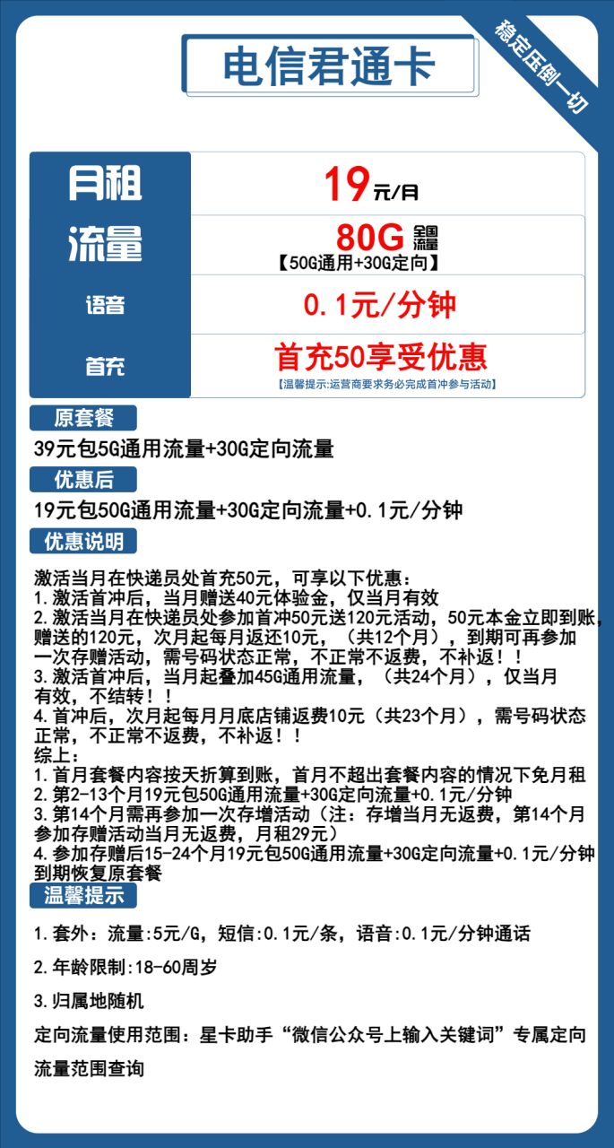 电信君通卡-小可网络科技-号卡极团-号卡联盟