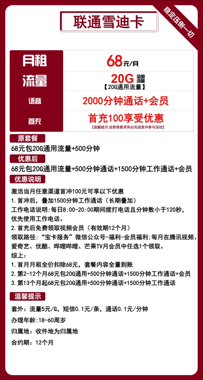 联通雪迪卡-小可网络科技-号卡极团-号卡联盟